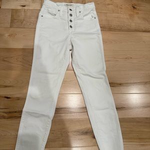 Madewell 10” High-Rise Skinny Cropped White Jean